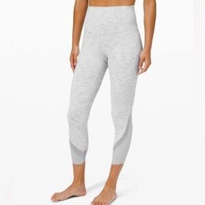 Lululemon Wunder Under Crop High Rise Leggings Scallop Size 10